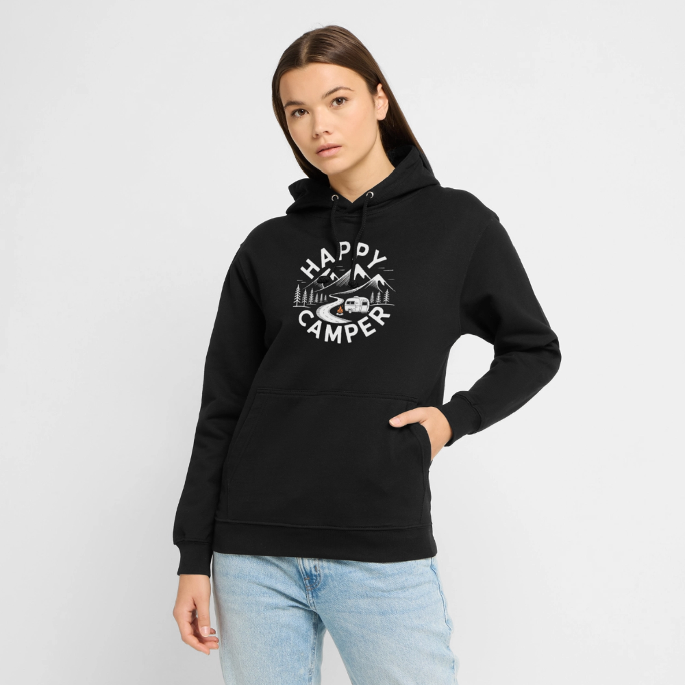 HAPPY CAMPER | Unisex Hoodie - Schwarz