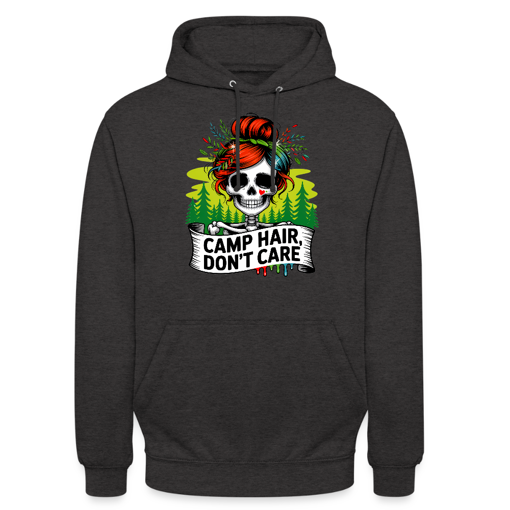 CAMP HAIR, DON´T CARE | Unisex Hoodie - Anthrazit