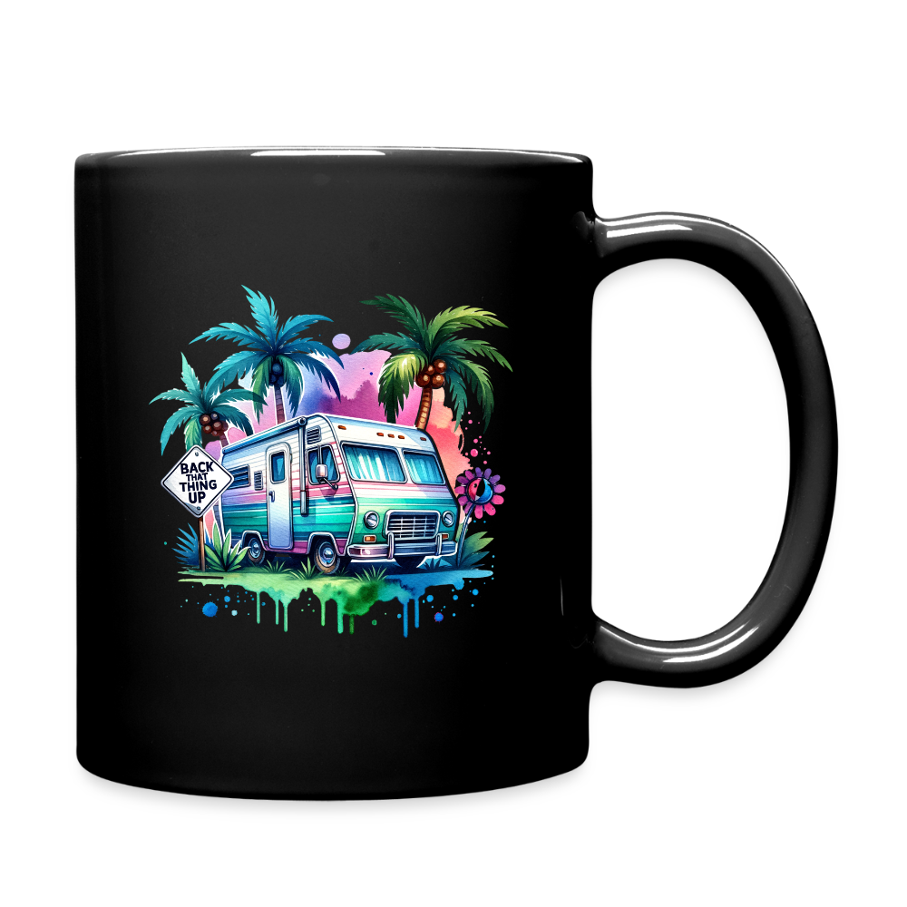 Wohnmobil unter Palmen | Tasse einfarbig - Schwarz