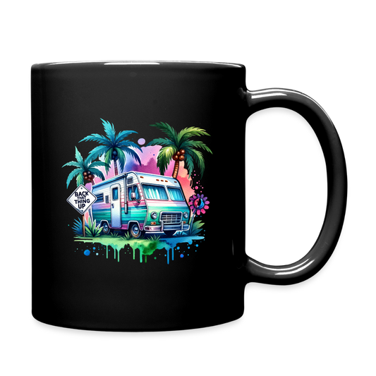 Wohnmobil unter Palmen | Tasse einfarbig - Schwarz