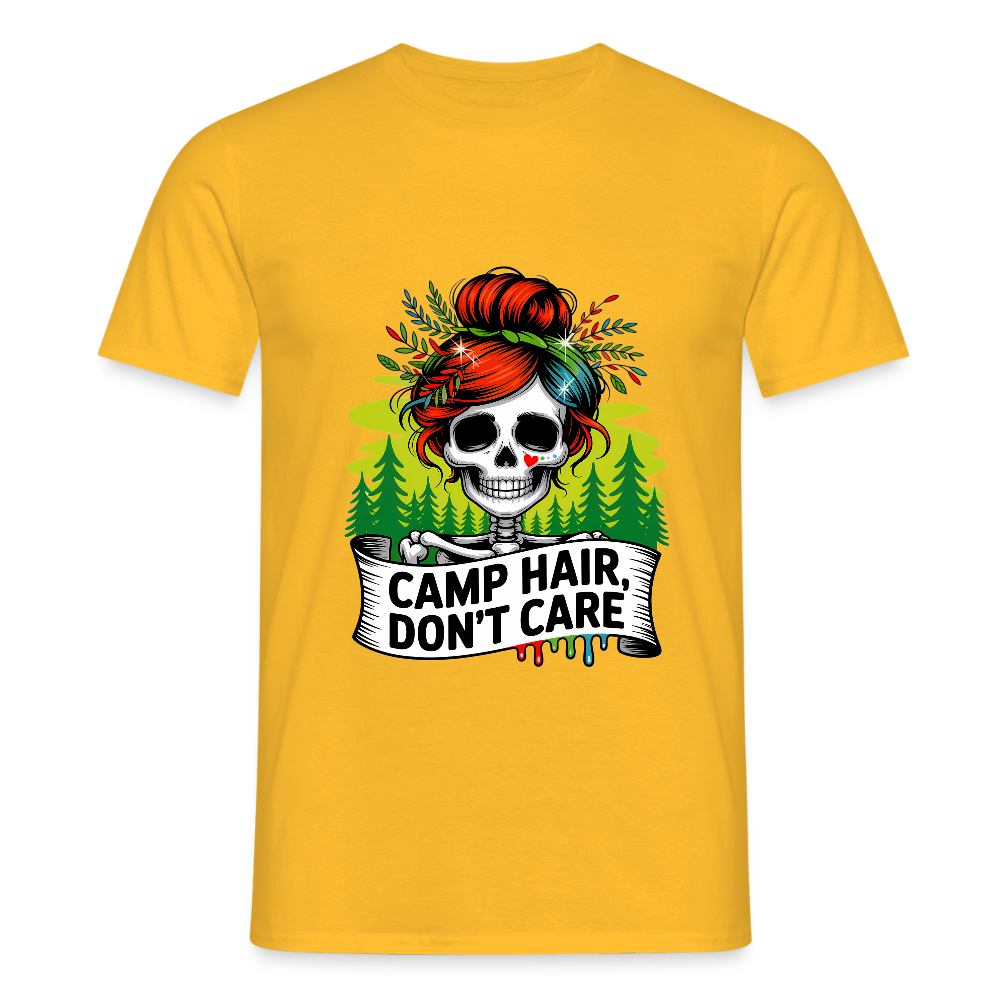 CAMP HAIR, DON´T CARE | Männer T-Shirt - Gelb