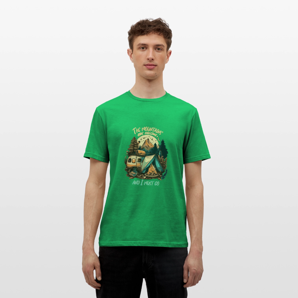 THE MOUNTAINS ARE CALLING | Männer T-Shirt - Kelly Green