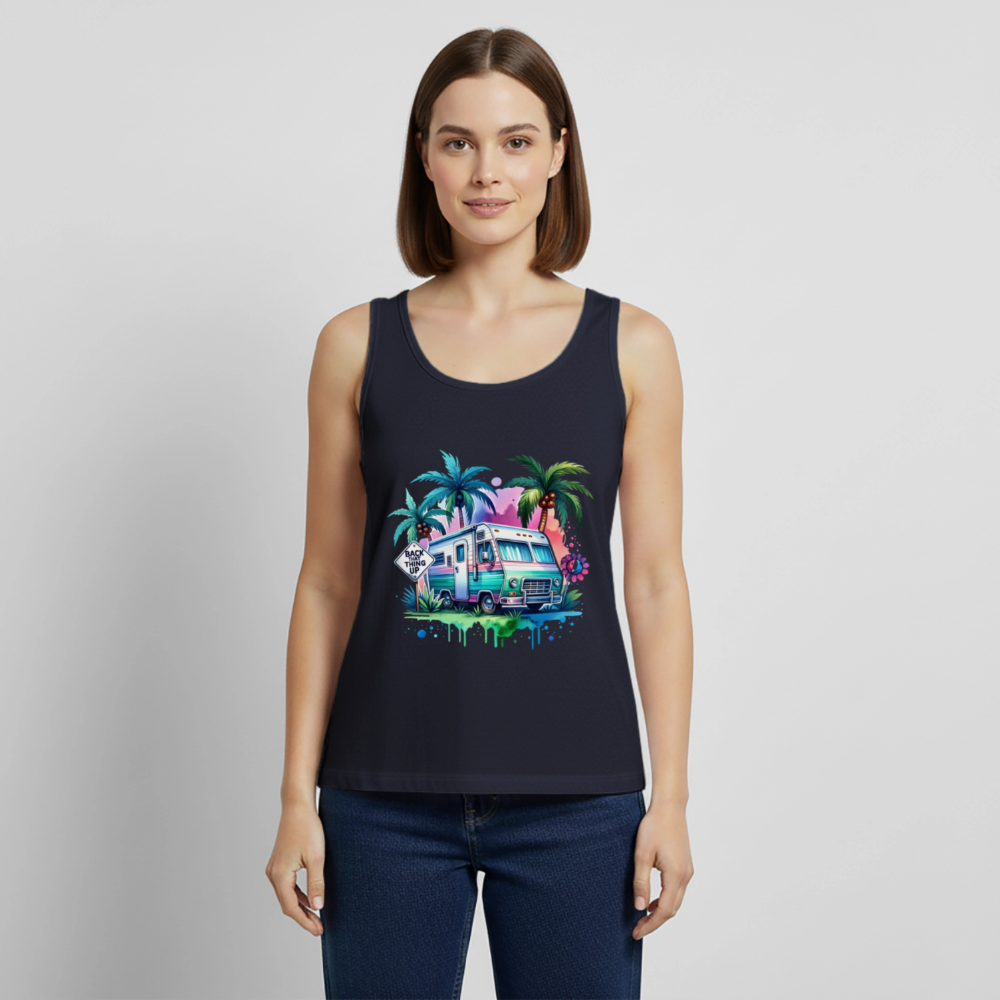 Wohnmobil unter Palmen | Frauen Premium Tank Top - Navy