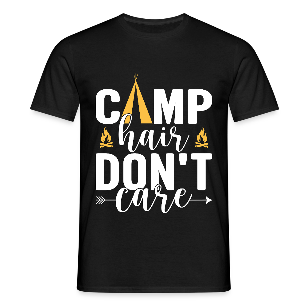 CAMP HAIR DON´T CARE | Männer T-Shirt - Schwarz