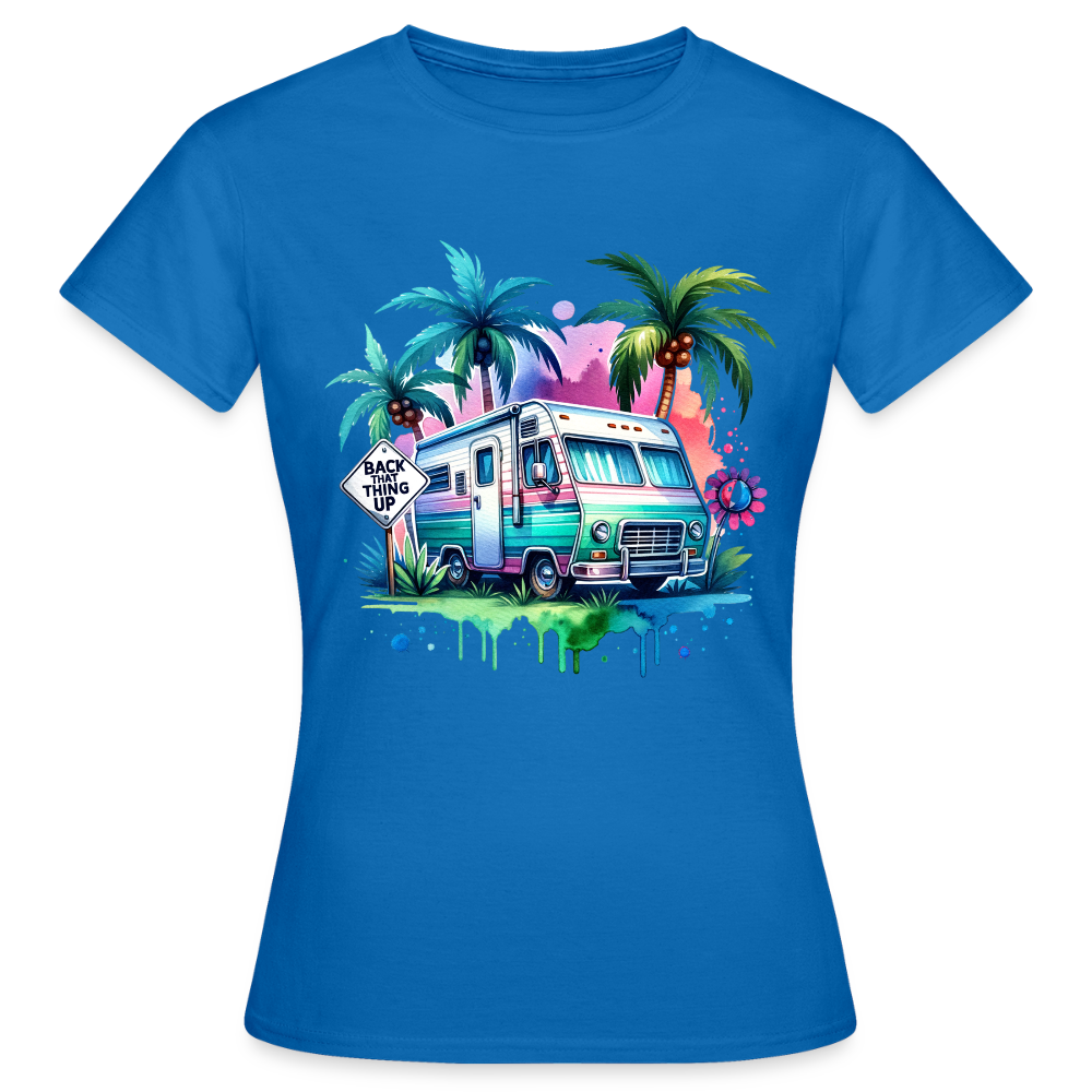 Wohnmobil unter Palmen | Frauen T-Shirt - Royalblau