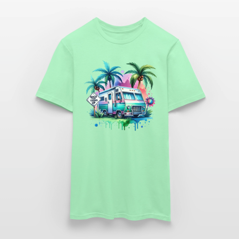 Wohnmobil unter Palmen | Männer T-Shirt - Mintgrün