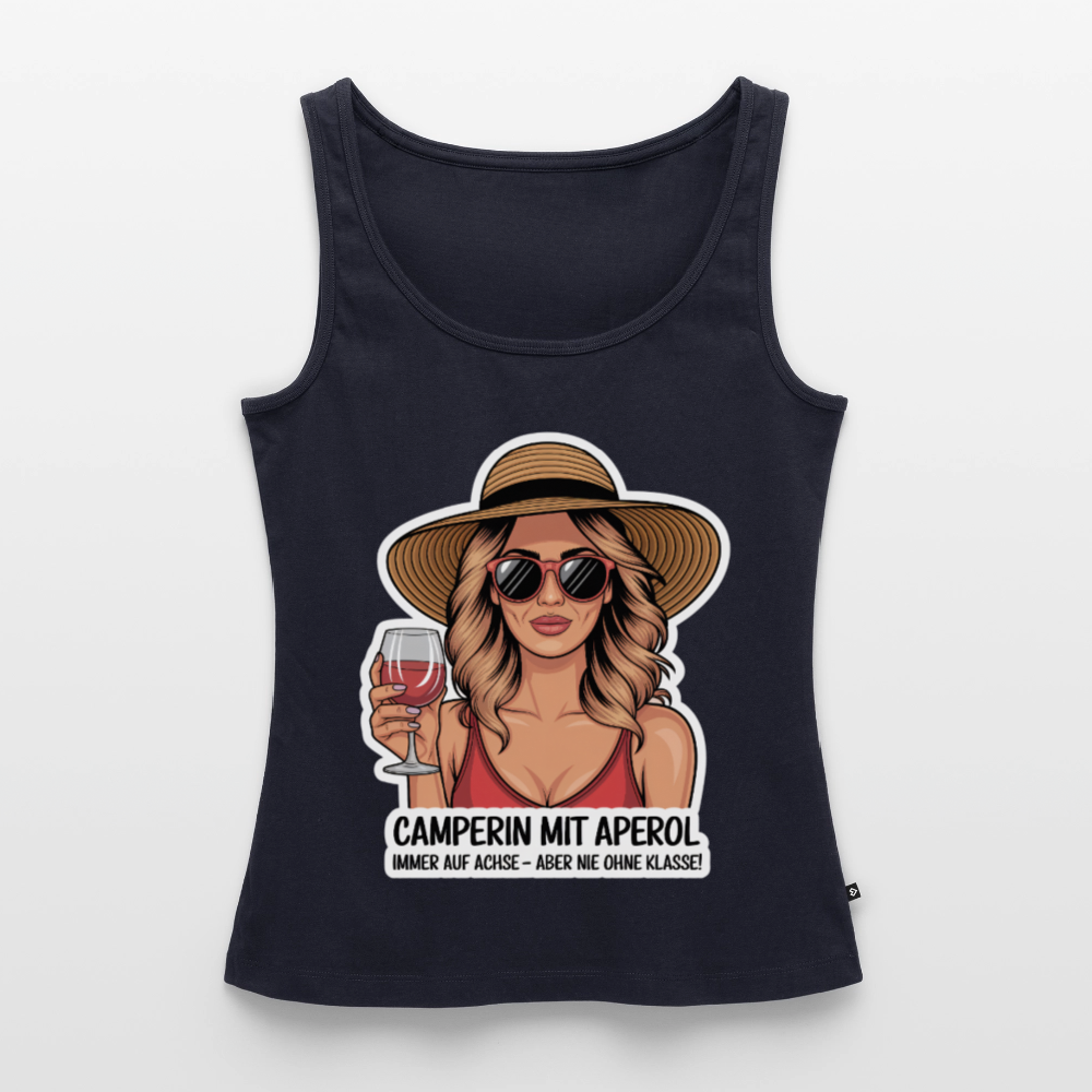 Camperin mit Aperol I Frauen Tank Top - Navy