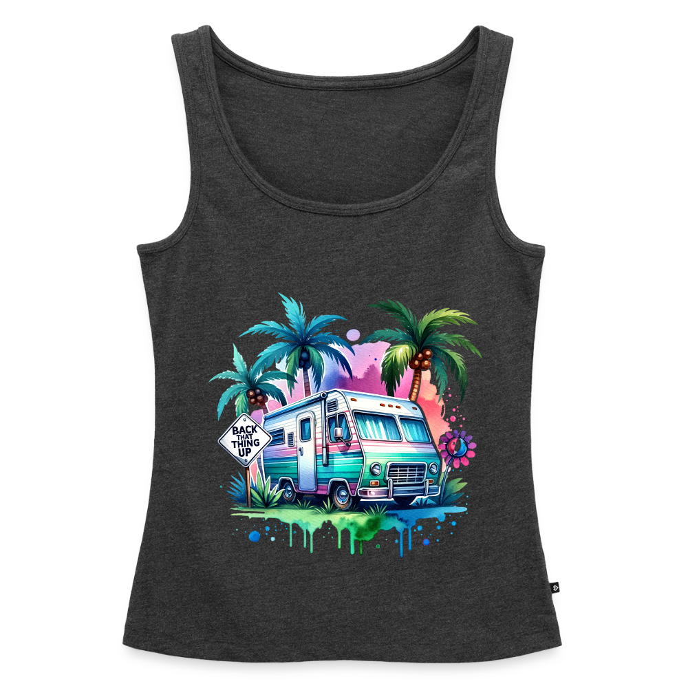 Wohnmobil unter Palmen | Frauen Premium Tank Top - Anthrazit meliert
