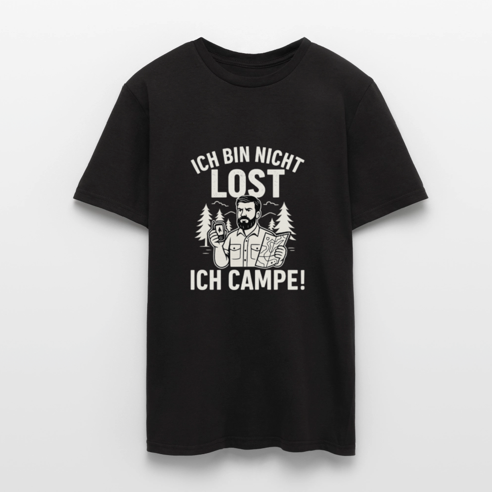 Ich bin nicht lost - ICH CAMPE! | Männer T-Shirt - Schwarz