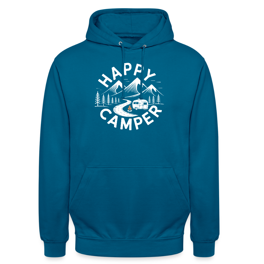 HAPPY CAMPER | Unisex Hoodie - Tiefseeblau 