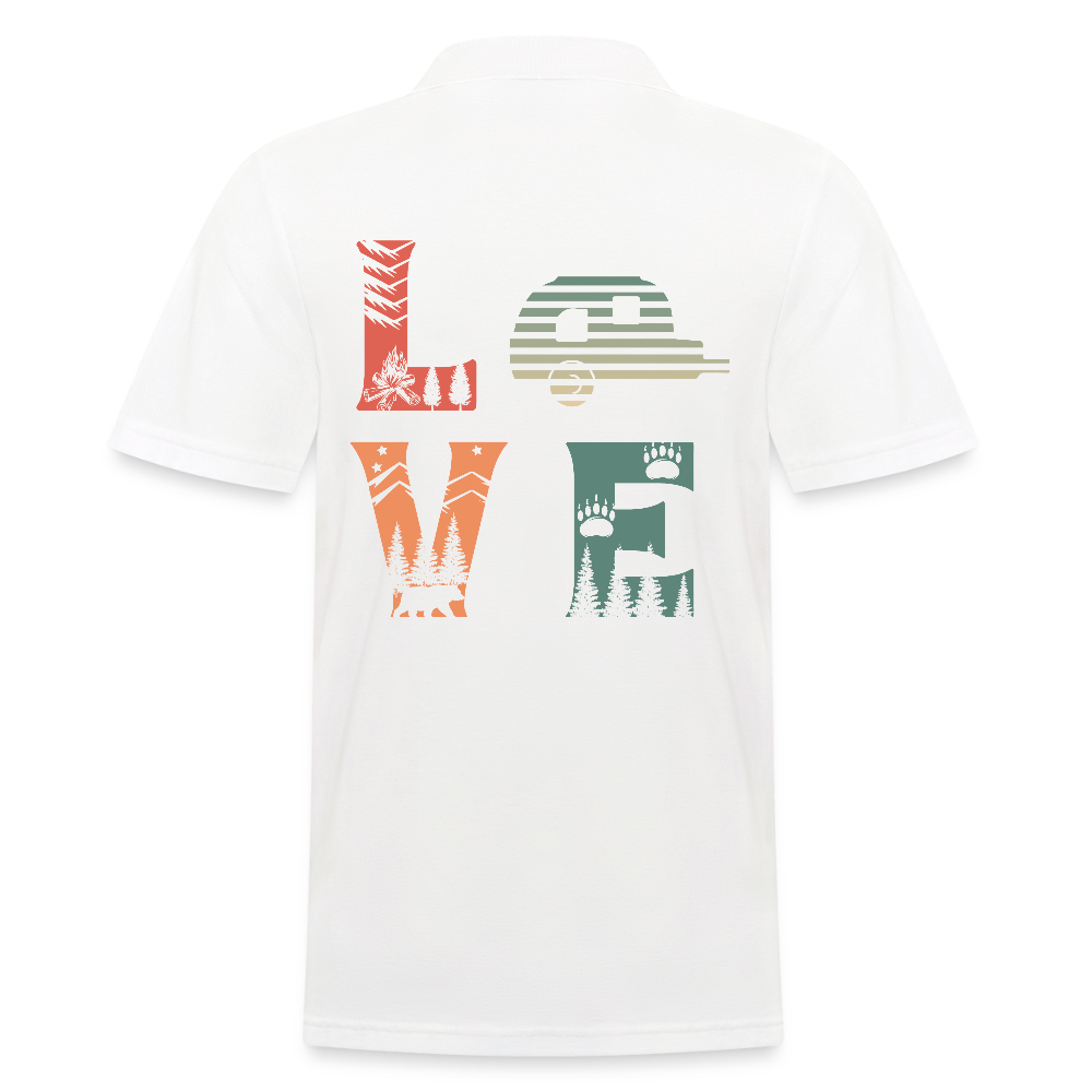 LOVE | Männer Poloshirt - Weiß