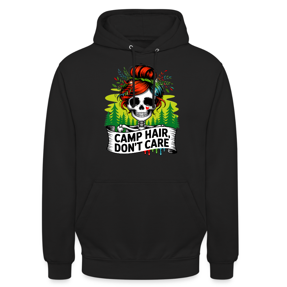 CAMP HAIR, DON´T CARE | Unisex Hoodie - Schwarz