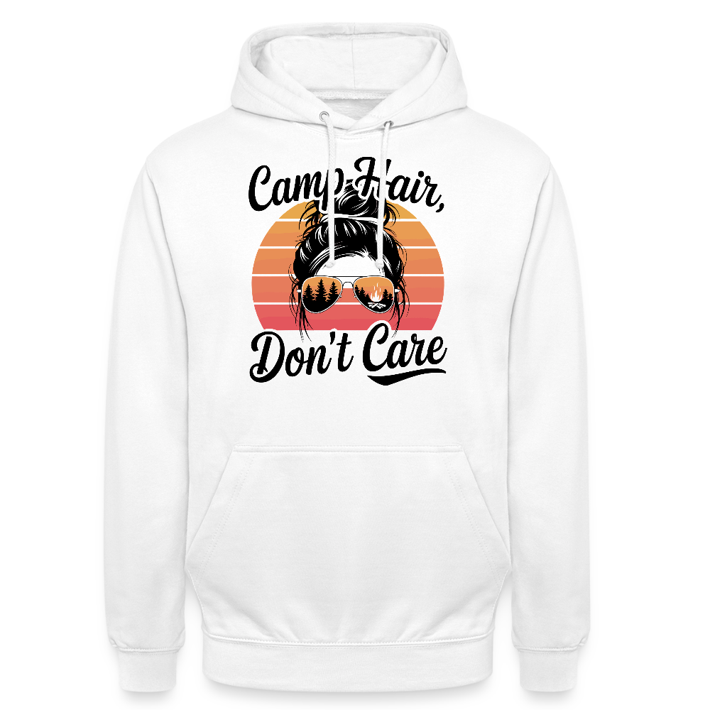 CAMP HAIR, DON´T CARE | Unisex Hoodie - Weiß
