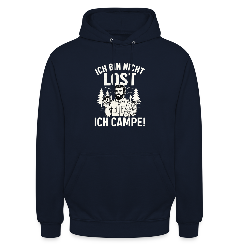 Ich bin nicht lost - ICH CAMPE! | Unisex Hoodie - Navy