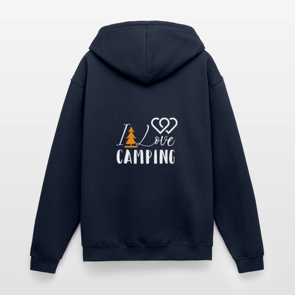 I LOVE CAMPING | Unisex Kapuzenjacke - Navy