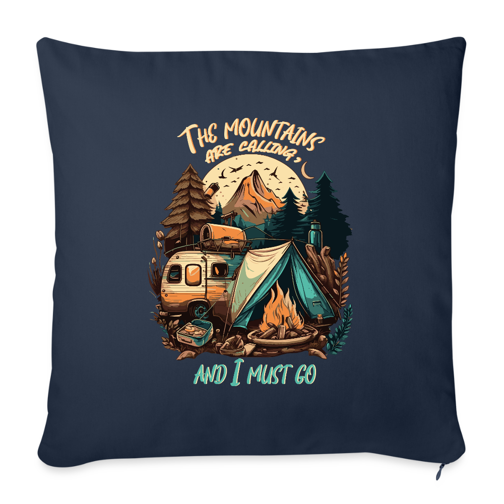 THE MOUNTAINS ARE CALLING | Sofakissenbezug 44 x 44 cm - Navy