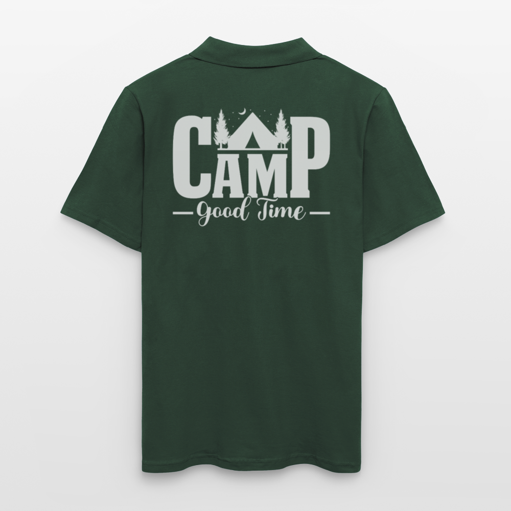CAMP -GOOD TIME- | Männer Poloshirt - Tannengrün