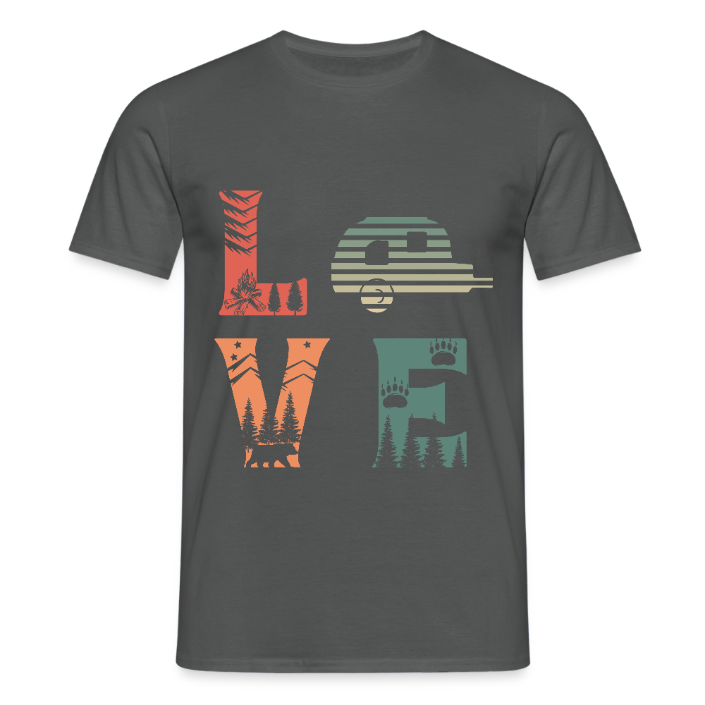 LOVE | Männer T-Shirt - Anthrazit