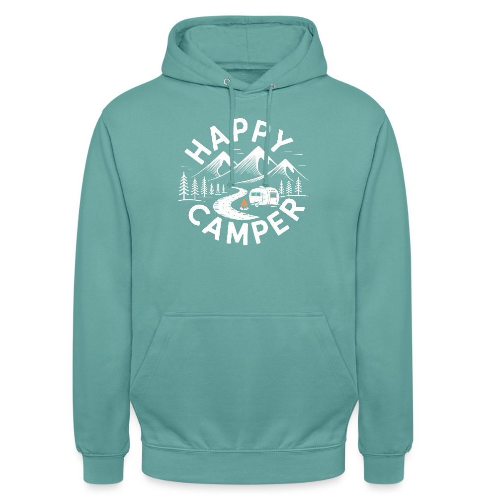 HAPPY CAMPER | Unisex Hoodie - Pastelltürkis