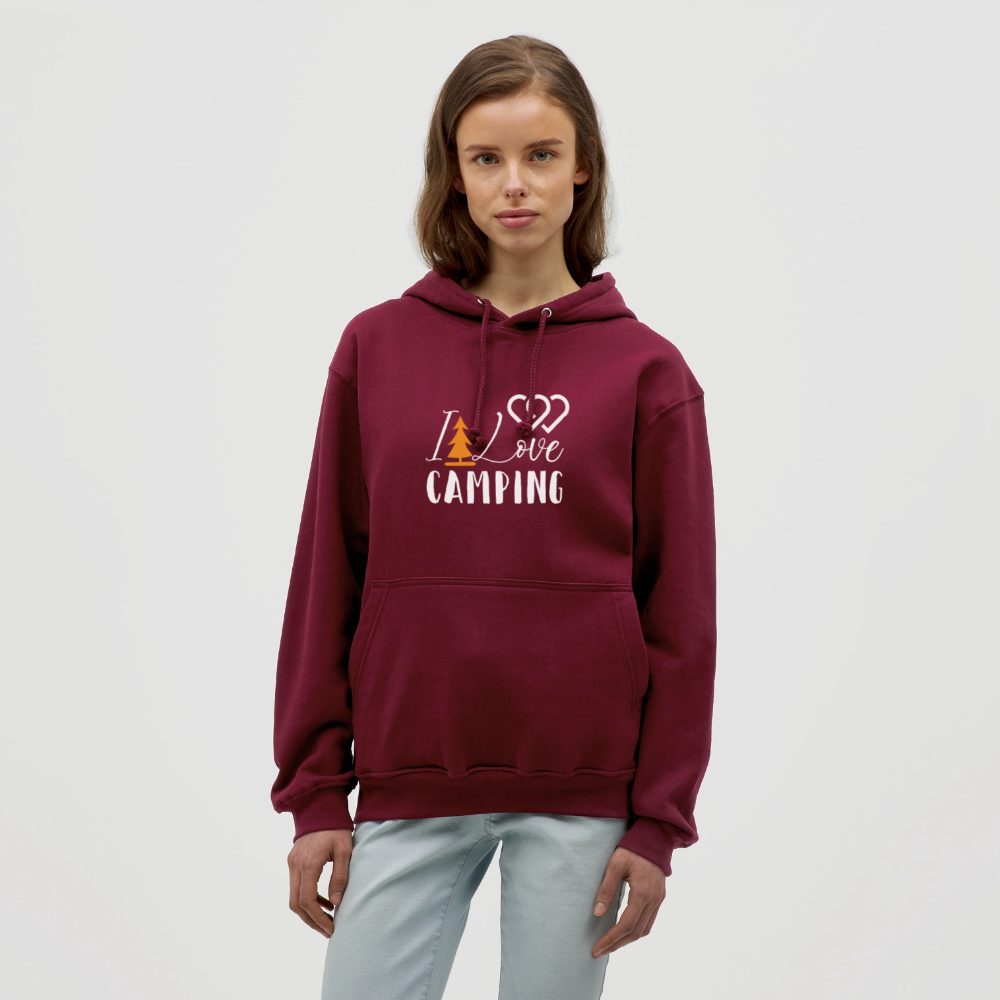 I LOVE CAMPING | Unisex Hoodie - Bordeaux