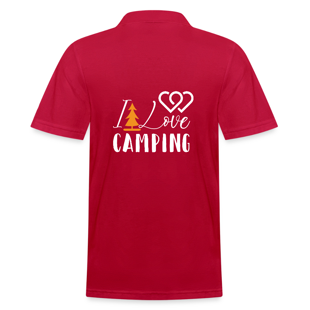 I LOVE CAMPING | Männer Poloshirt - cherry red