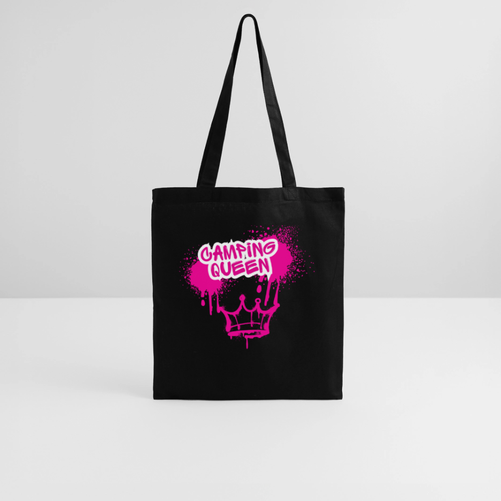 CAMPING QUEEN | Stoffbeutel - Schwarz
