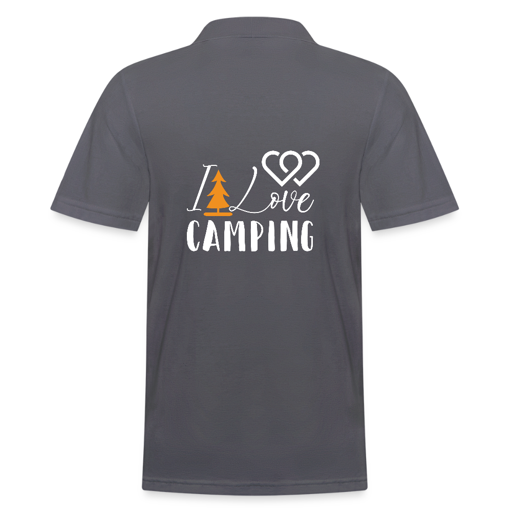 I LOVE CAMPING | Männer Poloshirt - Anthrazit