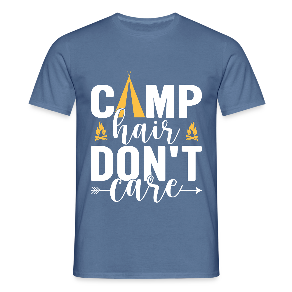 CAMP HAIR DON´T CARE | Männer T-Shirt - Taubenblau 