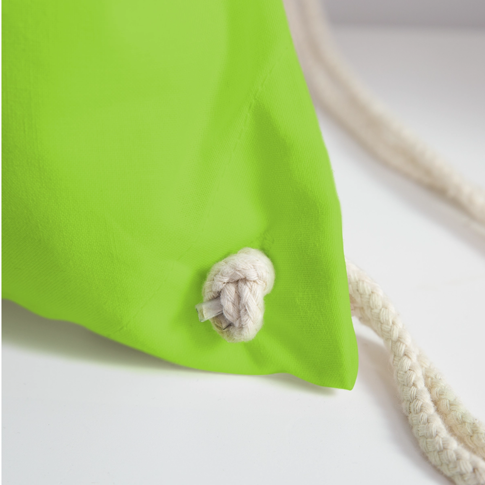 Camperin mit Herz und Mückenspray | Turnbeutel - Neongrün