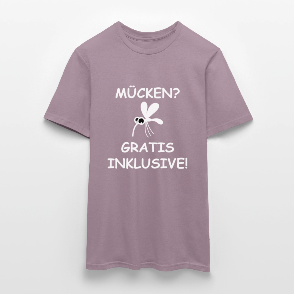 MÜCKEN? GRATIS INKLUSIVE! | Männer T-Shirt - Lilagrau 