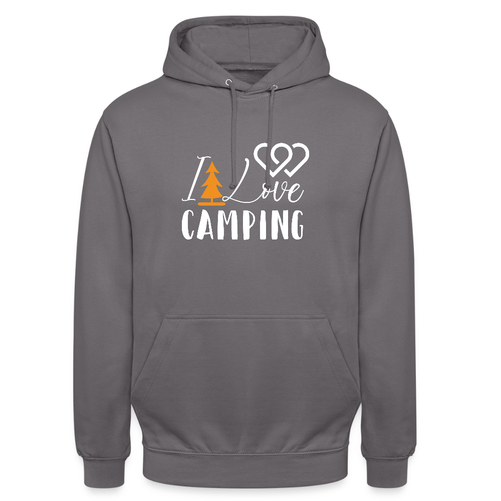 I LOVE CAMPING | Unisex Hoodie - Mittelgrau