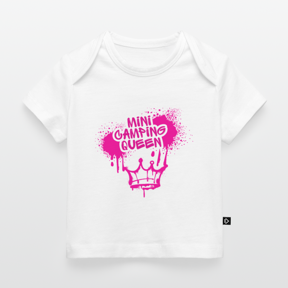 MINI CAMPING QUEEN | Baby Bio-T-Shirt - Weiß