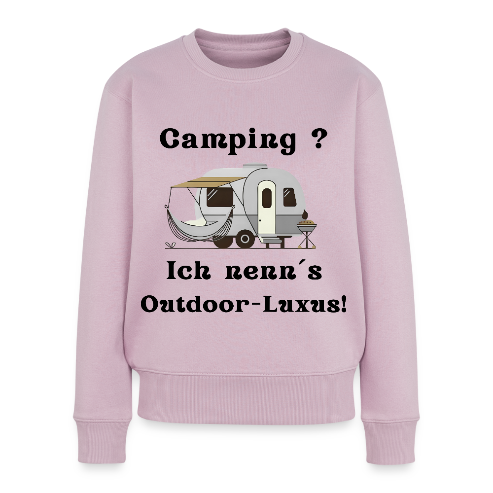 Camping? Ich nenn´s Outdoor - Luxus! | Frauen Premium Pullover - Altrosa