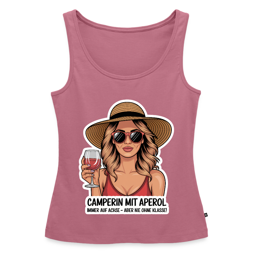 Camperin mit Aperol I Frauen Tank Top - Mauve