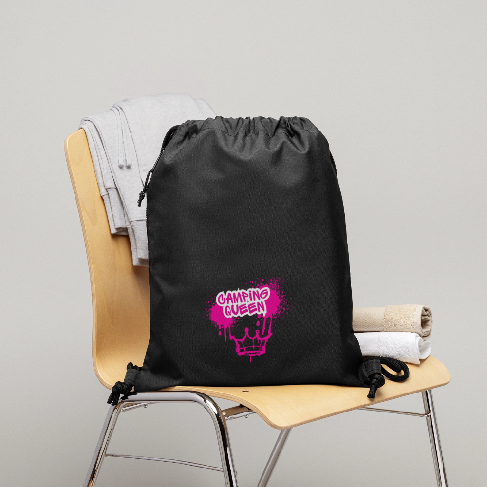 CAMPING QUEEN | Turnbeutel aus Recycling-Material - Schwarz