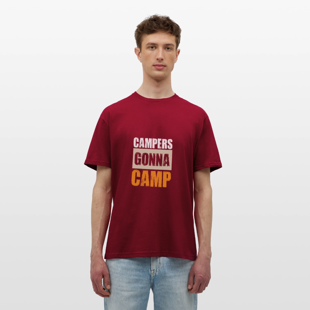 CAMPERS GONNA CAMP | Männer T-Shirt - Ziegelrot