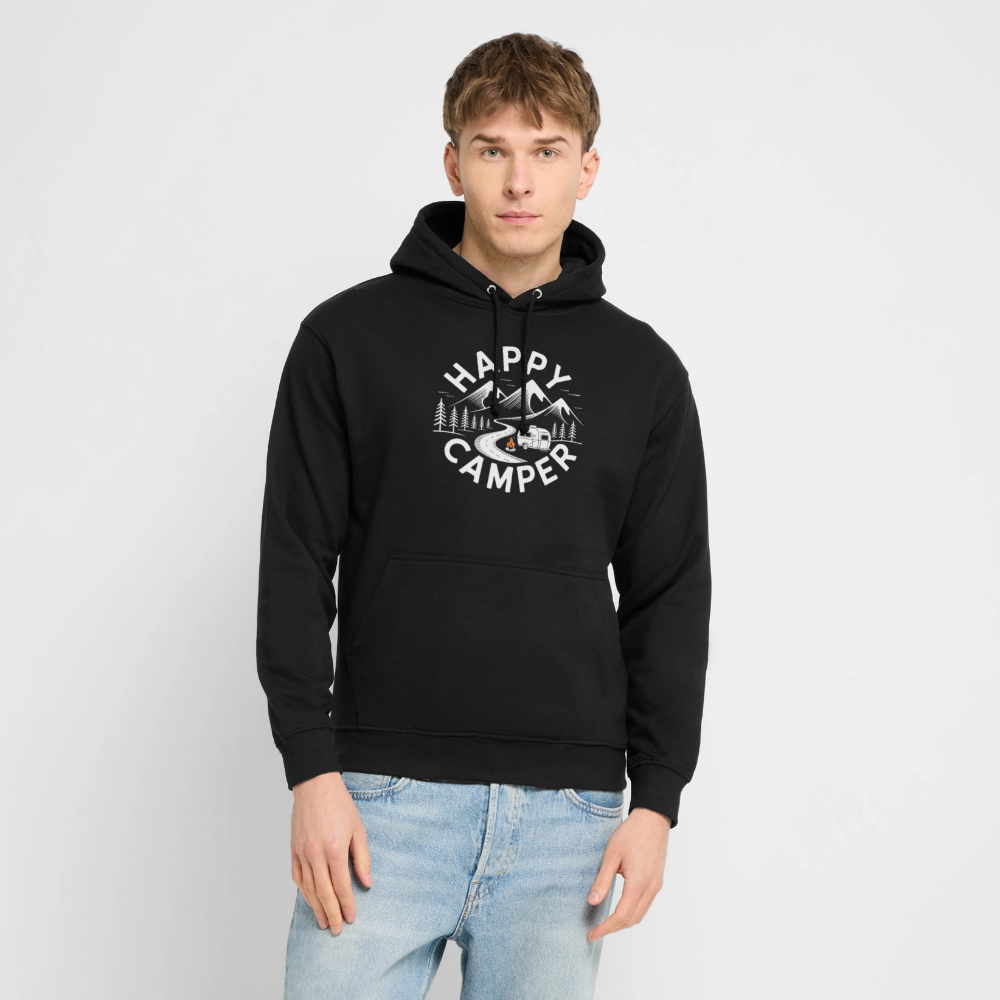 HAPPY CAMPER | Unisex Hoodie - Schwarz