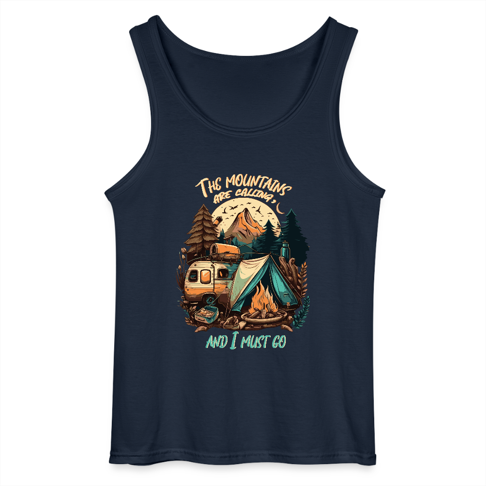 THE MOUNTAINS ARE CALLING | Gildan Männer Tank Top - Navy
