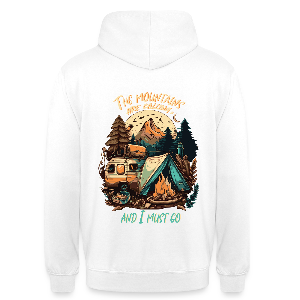THE MOUNTAINS ARE CALLING | Unisex Hoodie - Weiß