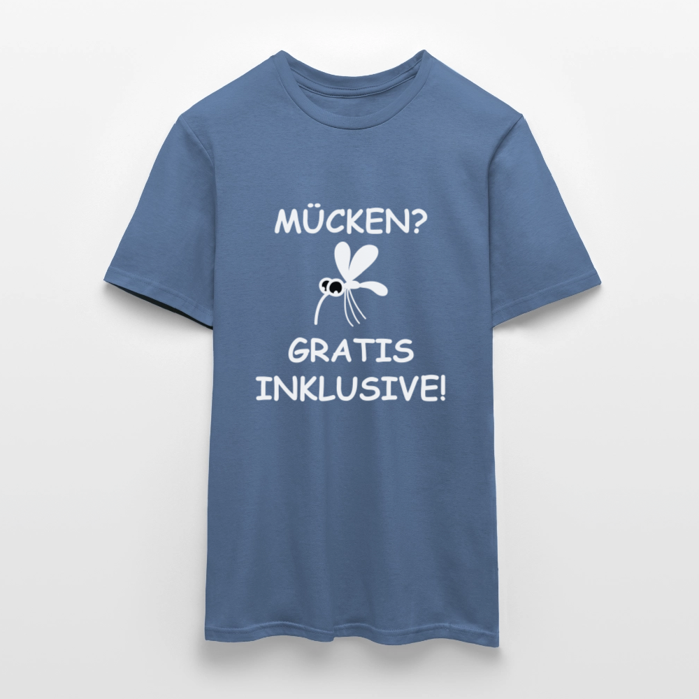 MÜCKEN? GRATIS INKLUSIVE! | Männer T-Shirt - Taubenblau 