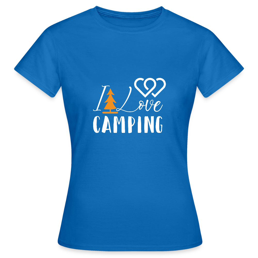 I LOVE CAMPING | Frauen T-Shirt - Royalblau