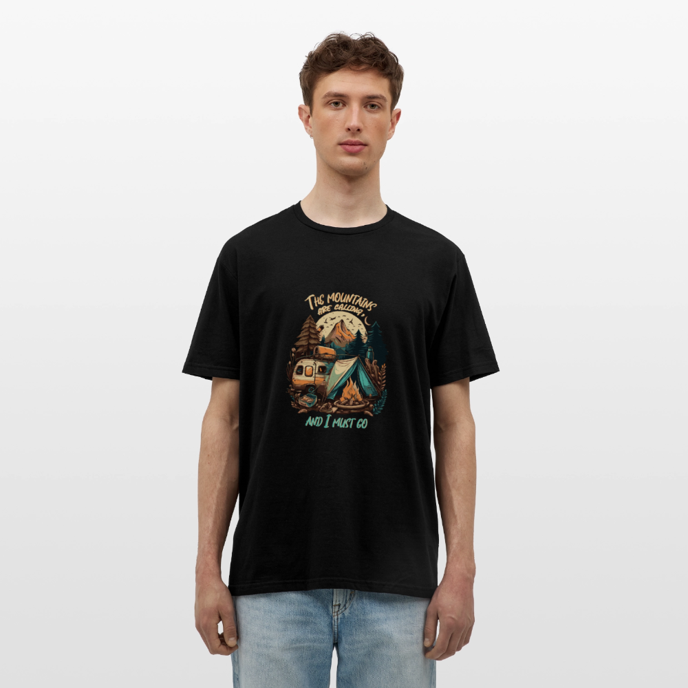 THE MOUNTAINS ARE CALLING | Männer T-Shirt - Schwarz
