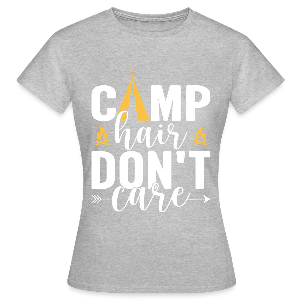 CAMP HAIR DON´T CARE | Frauen T-Shirt - Grau meliert