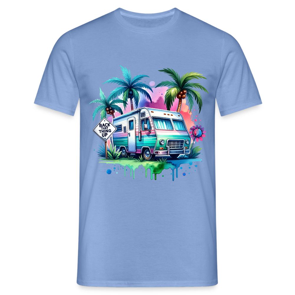 Wohnmobil unter Palmen | Männer T-Shirt - carolina blue