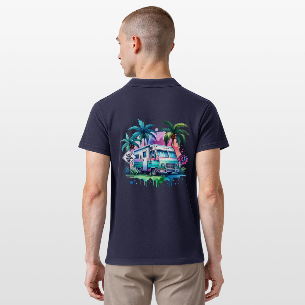 Wohnmobil unter Palmen | Männer Poloshirt - Navy