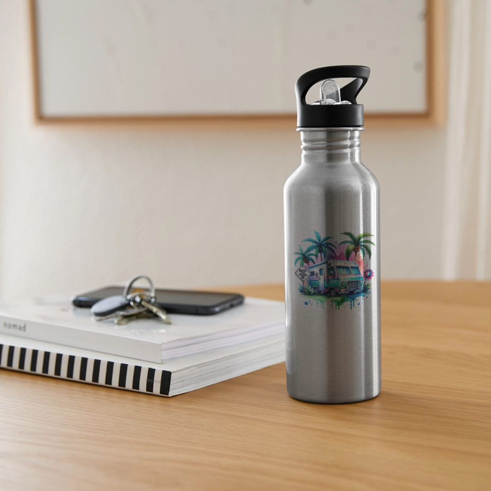 Wohnmobil unter Palmen | Trinkflasche - Lightsilver