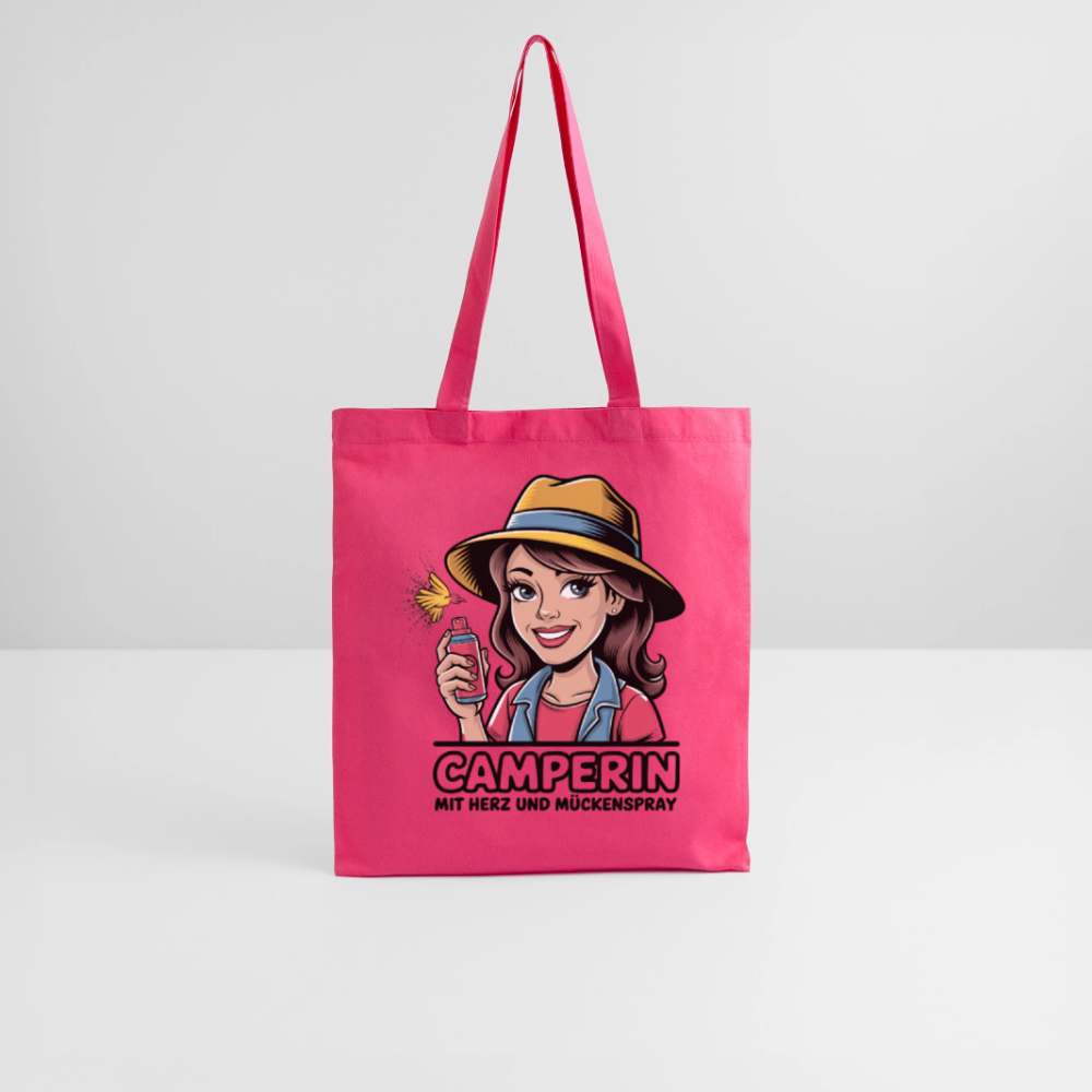 Camperin mit Herz und Mückenspray I Stoffbeutel - Azalea