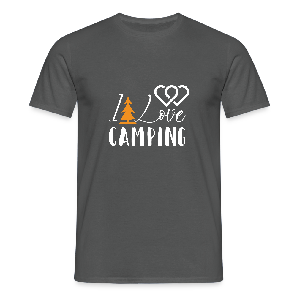 I LOVE CAMPING | Männer T-Shirt - Anthrazit