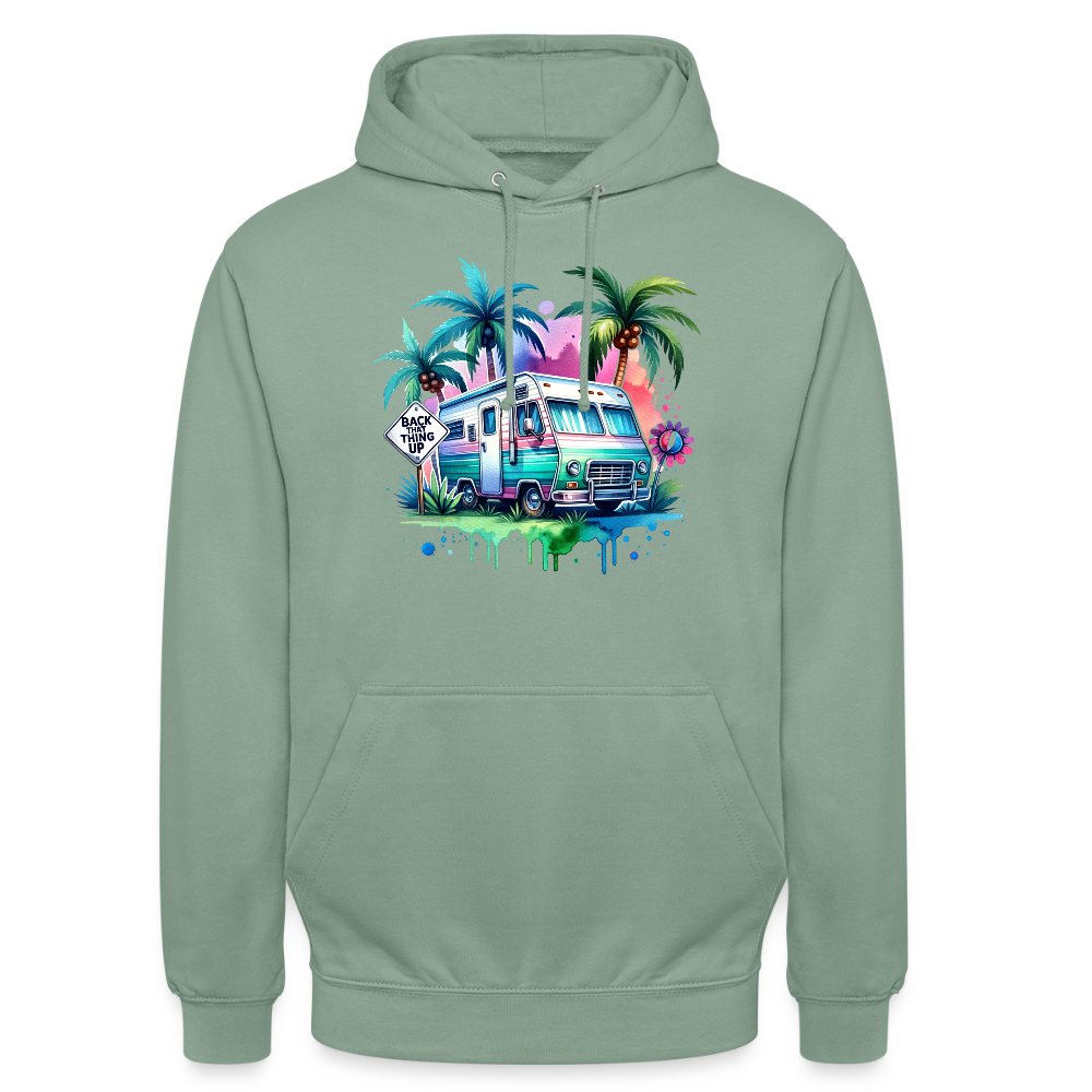Wohnmobil unter Palmen | Unisex Hoodie - Graugrün