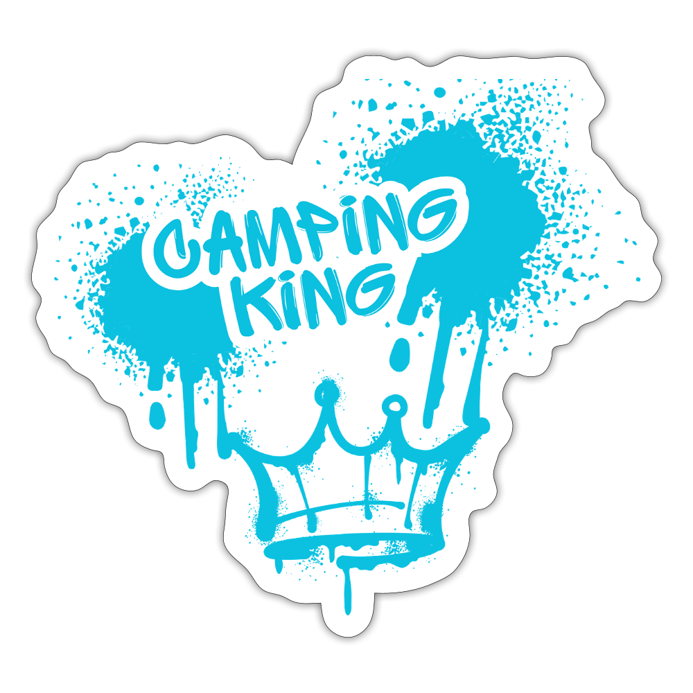CAMPING KING | Sticker - Mattweiß